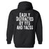 Men's Easily Distracted By Tits And Tacos Printed Gym Hoodie